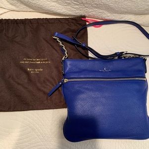 kate spade needs york royal blue crossbody